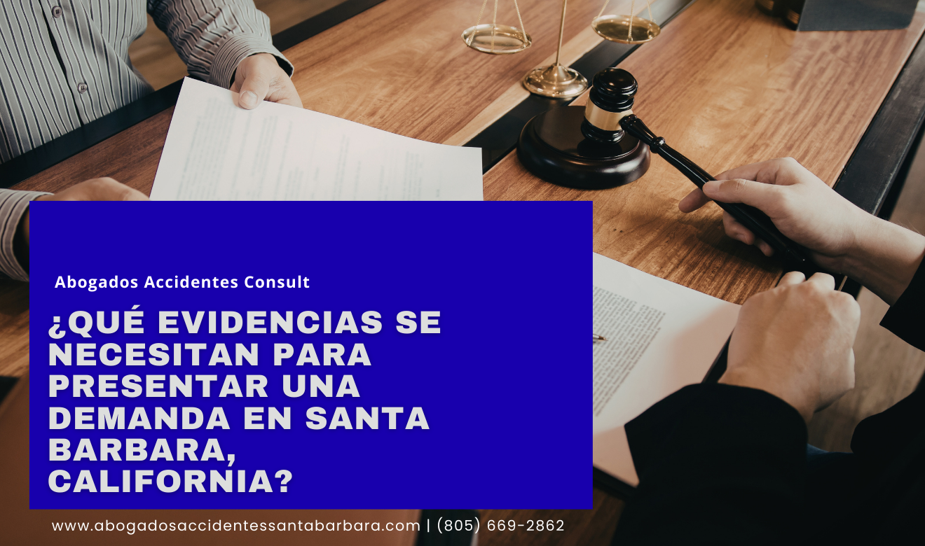 qué evidencia necesito para demanda Santa Barbara