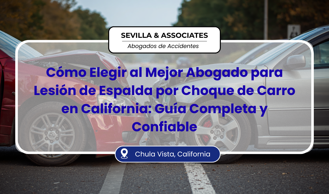 abogado para lesión de espalda por choque de carro