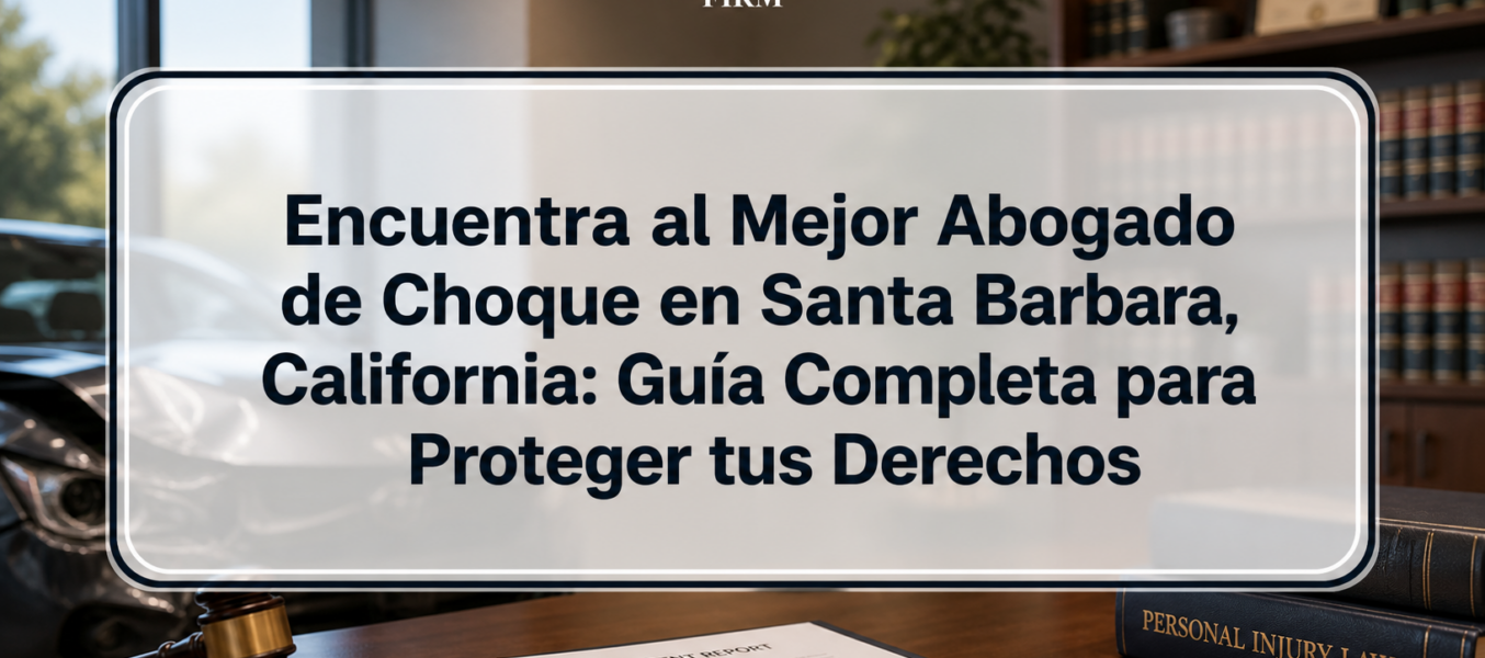 Encuentra al Mejor Abogado de Choque en Santa Barbara, California: Guía Completa para Proteger tus Derechos